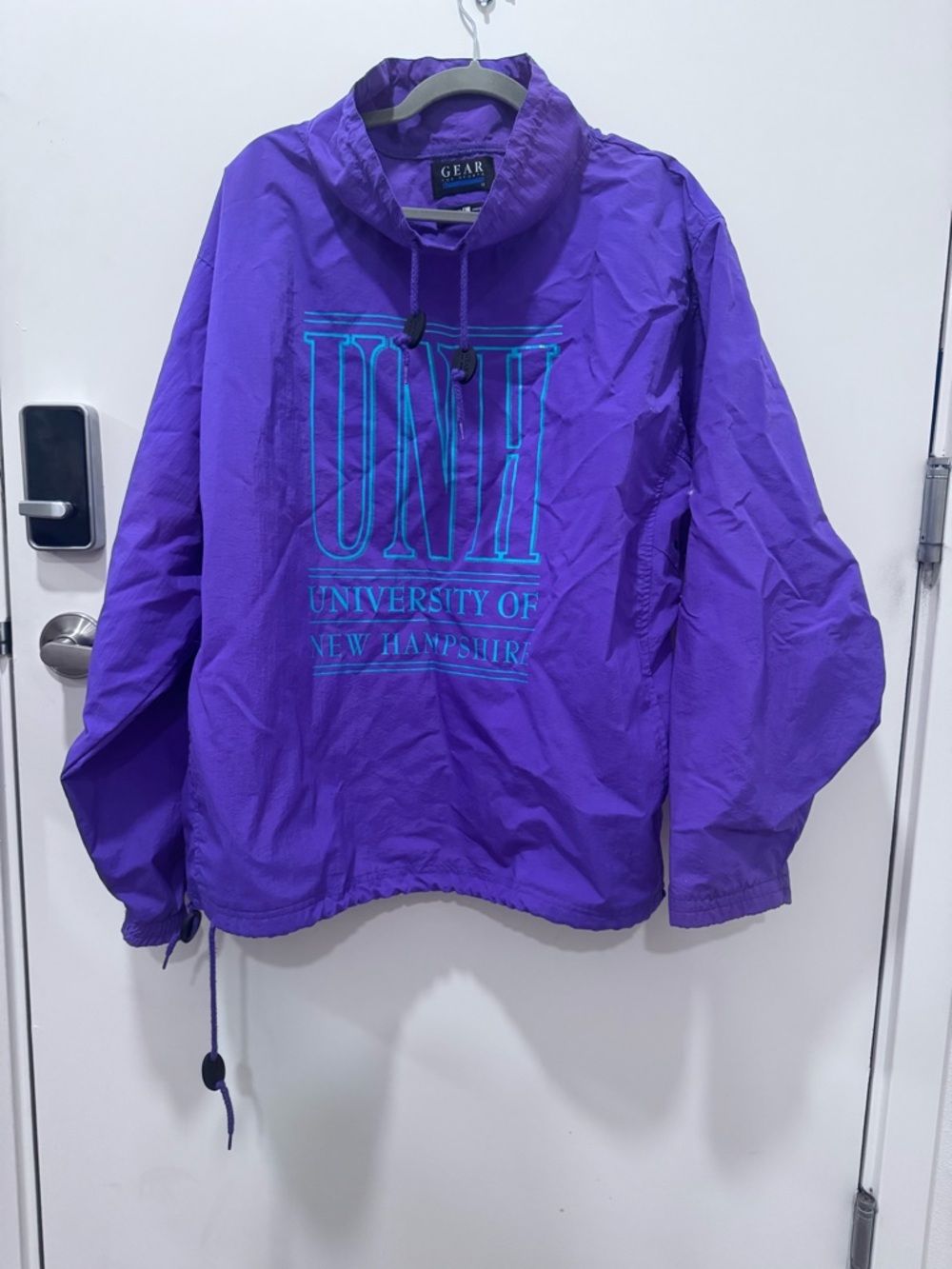 Vintage UNH Sports Purple Windbreaker